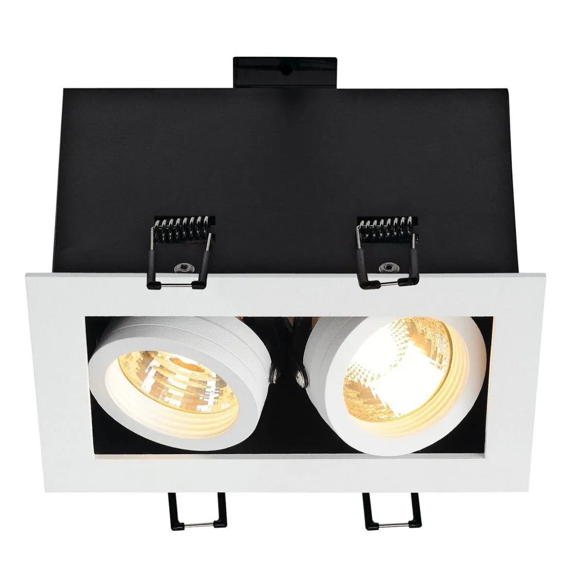 SLV No. 115521 KADUX 2 GU10 Downlight eckig mattweiss max. 2x50W
