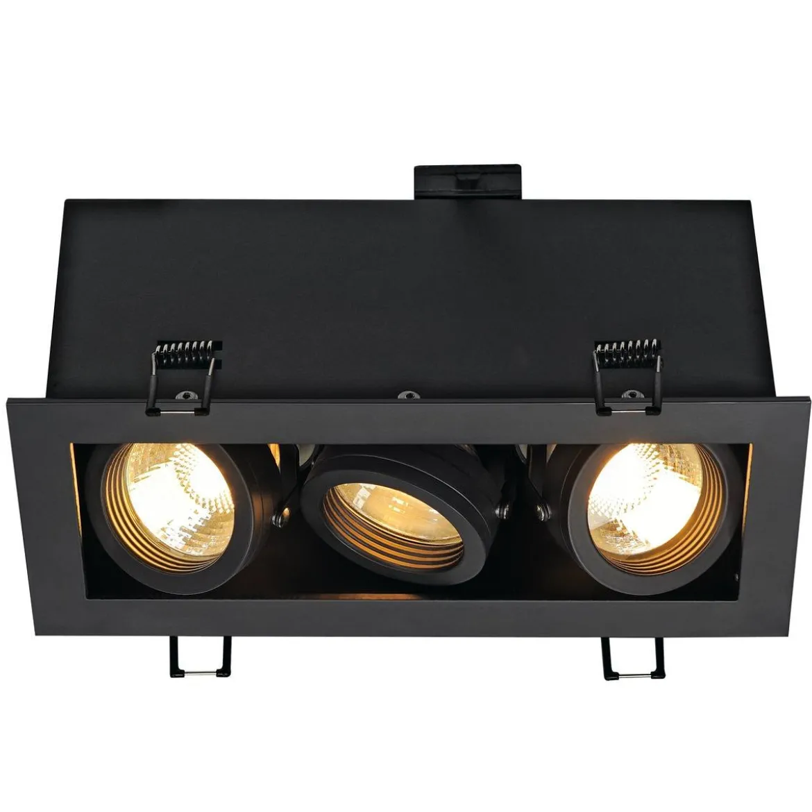 SLV No. 115530 KADUX 3 GU10 Downlight eckig mattschwarz max. 3x50W