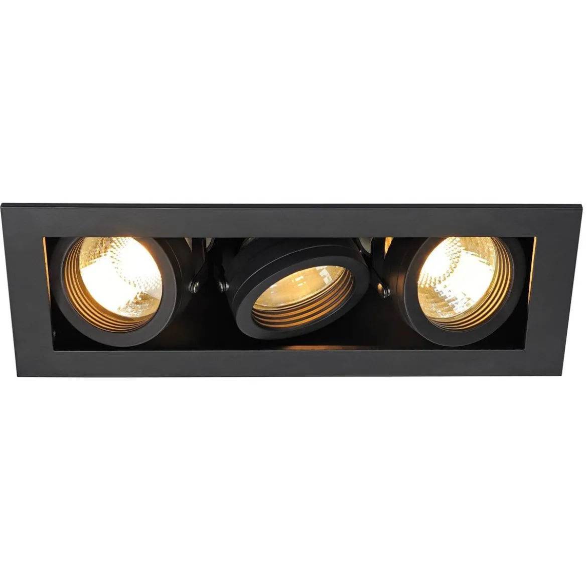 SLV No. 115530 KADUX 3 GU10 Downlight eckig mattschwarz max. 3x50W