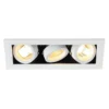 SLV No. 115531 KADUX 3 GU10 Downlight eckig mattweiss max. 3x50W
