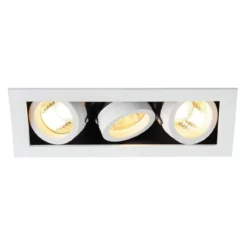 SLV No. 115531 KADUX 3 GU10 Downlight eckig mattweiss max. 3x50W