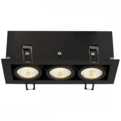 SLV No. 115720 KADUX LED Einbauleuchte 3-flammig Triac 3000K 1920lm 38° schwarz