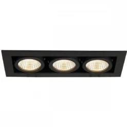 SLV No. 115720 KADUX LED Einbauleuchte 3-flammig Triac 3000K 1920lm 38° schwarz