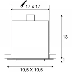 SLV No. 115541 KADUX 1 QPAR111 Downlight eckig mattweiss max. 75W