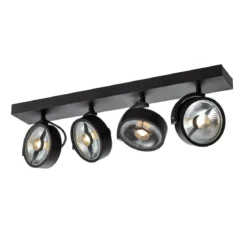 SLV No. 1002023 KALU CW Indoor Wand- und Deckenaufbauleuchte quad QPAR111 schwarz 4x75W