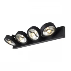 SLV No. 1002023 KALU CW Indoor Wand- und Deckenaufbauleuchte quad QPAR111 schwarz 4x75W
