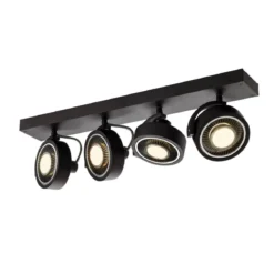 SLV No. 1002023 KALU CW Indoor Wand- und Deckenaufbauleuchte quad QPAR111 schwarz 4x75W
