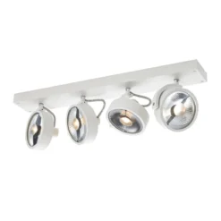 SLV No. 1002024 KALU CW Indoor Wand- und Deckenaufbauleuchte quad QPAR111 weiß 4x75W