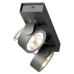 SLV No. 1000129 KALU LED 2 Wand- und Deckenleuchte schwarz 3000K 60°