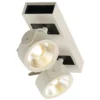 SLV No. 1000130 KALU LED 2 Wand- und Deckenleuchte weiss schwarz 3000K 60°