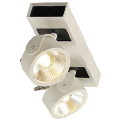 SLV No. 1000130 KALU LED 2 Wand- und Deckenleuchte weiss schwarz 3000K 60°