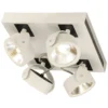 SLV No. 1000136 KALU LED 4 Wand- und Deckenleuchte square weiss schwarz 3000K 60°