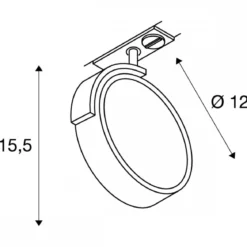 SLV No. 143540 KALU TRACK QPAR111 Leuchtenkopf schwarz ohne Leuchtmittel