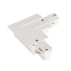 SLV No. 1001536 L-Verbinder für EUTRAC 3-Phasen-Einbauschieschiene Erde außen weiß