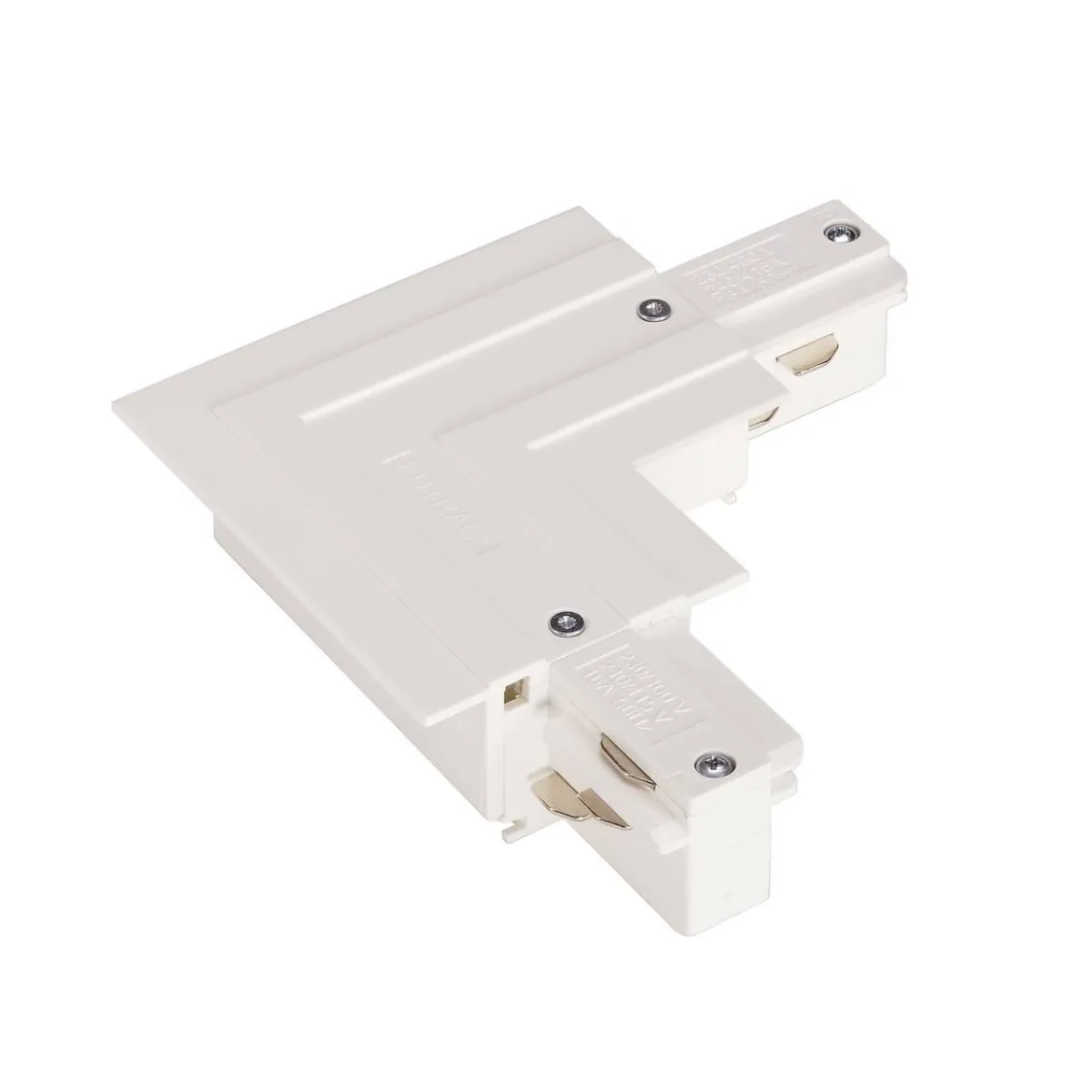 SLV No. 1001536 L-Verbinder für EUTRAC 3-Phasen-Einbauschieschiene Erde außen weiß