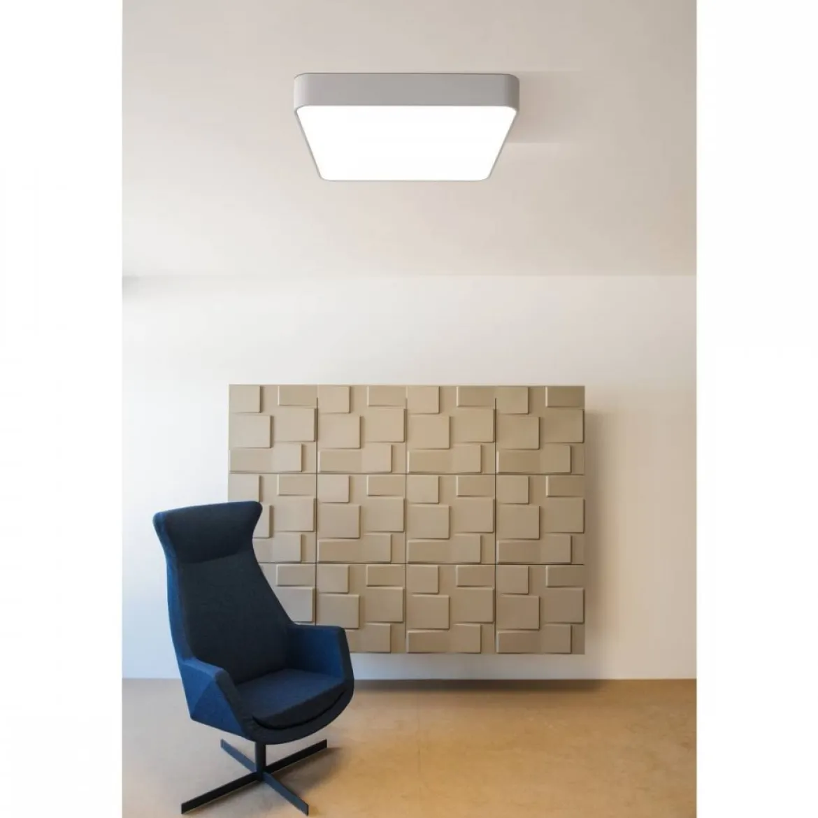 SLV No. 1000727 MEDO 60 SQUARE LED Deckenleuchte silbergrau 1-10V 3000K