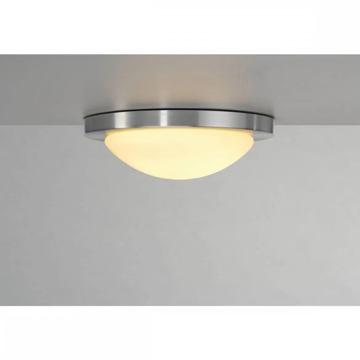 SLV No. 155236 MELAN Deckenleuchte rund alu brushed satiniertes Glas E27 max. 60W