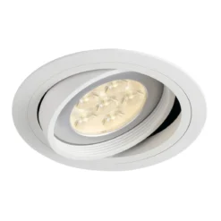 SLV No. 113540 NEW TRIA 150 Downlight rund mattweiss max. 75W inkl. Blattfedern