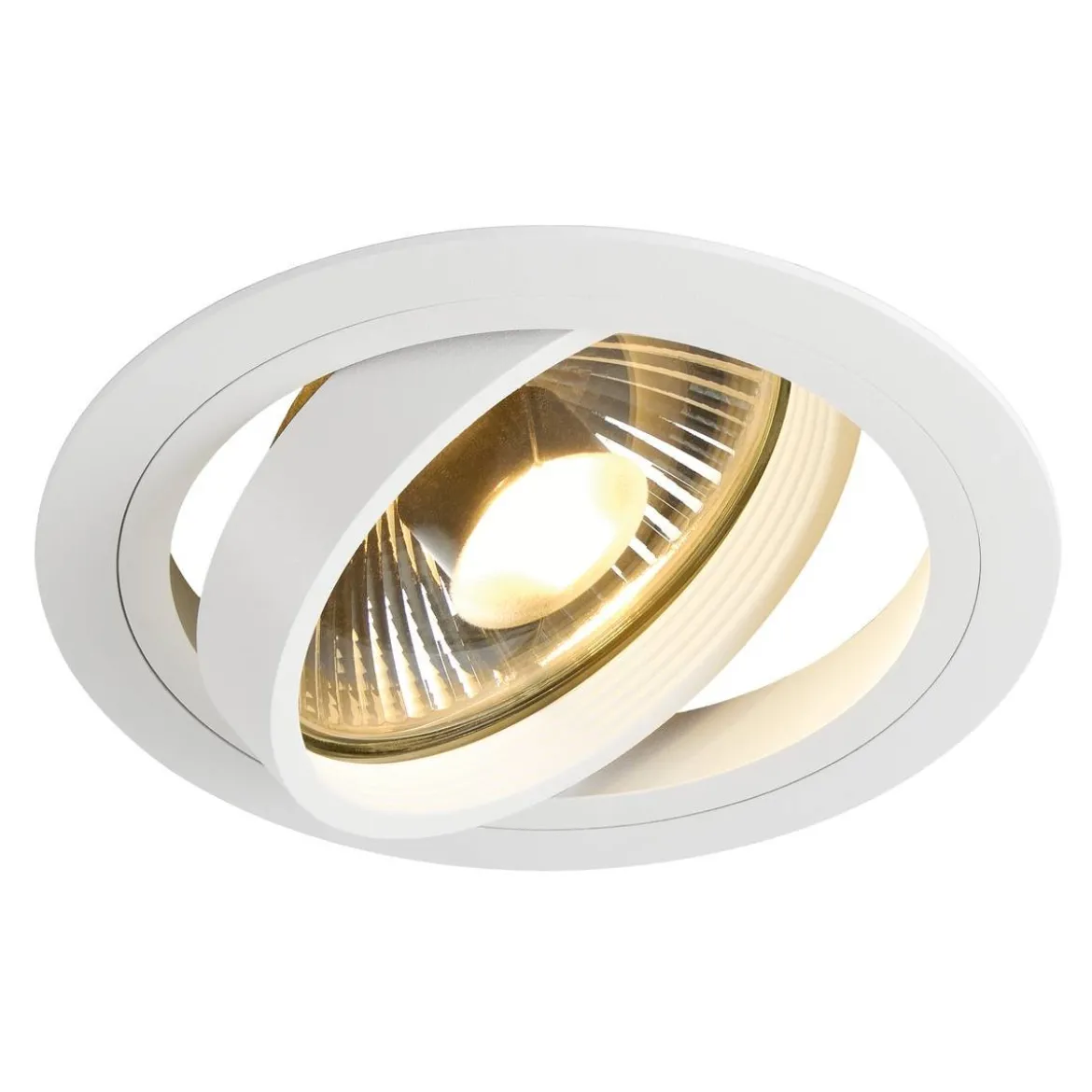 SLV No. 113540 NEW TRIA 150 Downlight rund mattweiss max. 75W inkl. Blattfedern