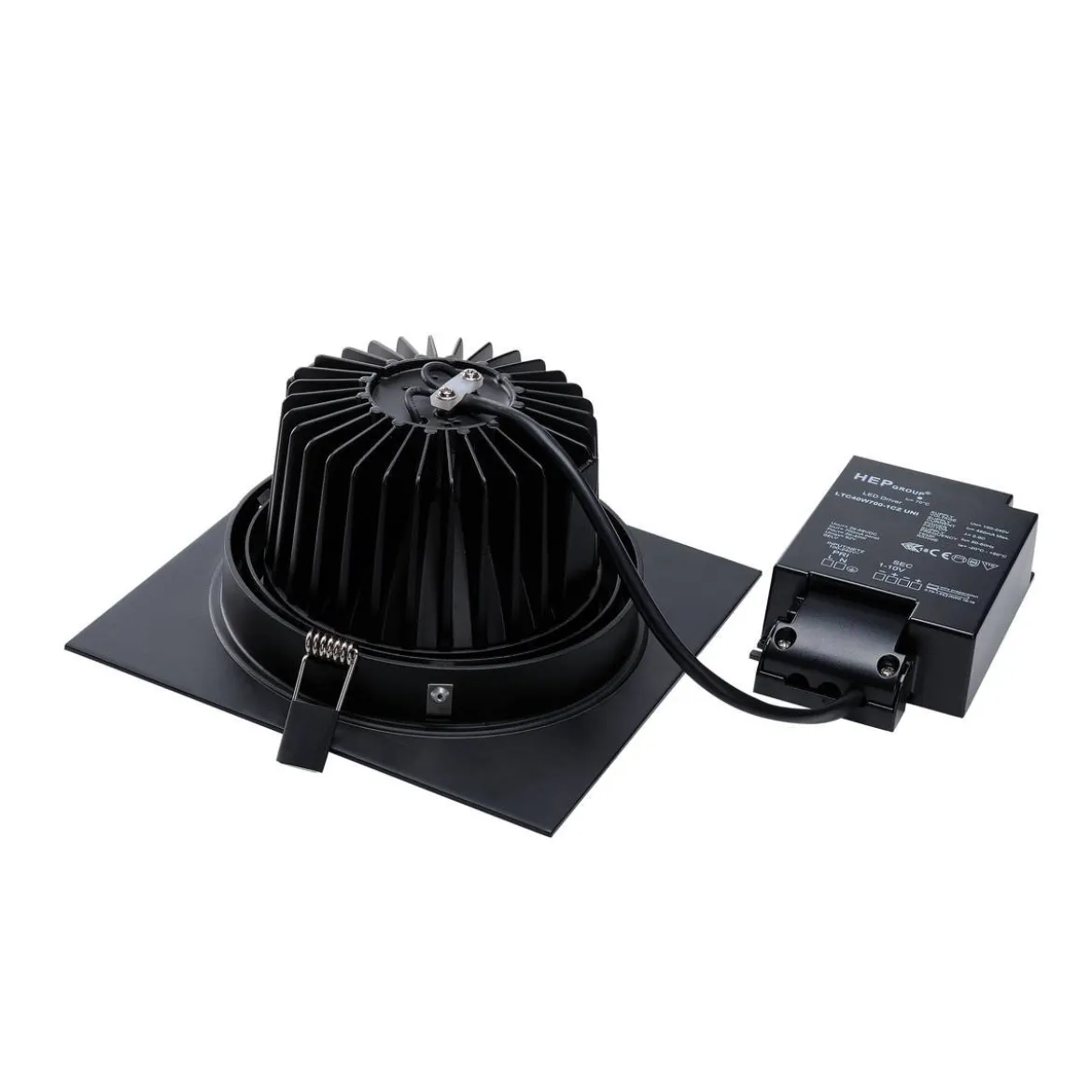 SLV No. 114280 NEW TRIA 150 LED Einbauleuchte eckig 2700K 2210lm 30° schwarz