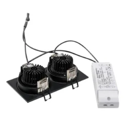 SLV No. 113890 NEW TRIA 155 SQUARE Set Downlight mattschwarz 2-flammig 38° 2700K