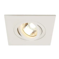 SLV No. 113451 NEW TRIA XL SQUARE GU10 Downlight mattweiss max. 50W inkl. Clipfedern