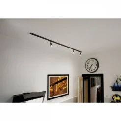 SLV No. 143190 1-Phasen Hochvolt-Set 3-flammig schwarz 3 x PURI und LED Leuchtmittel
