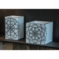 SLV No. 148018 PLASTRA CUBE Wandleuchte eckig weisser Gips G9 max. 42W