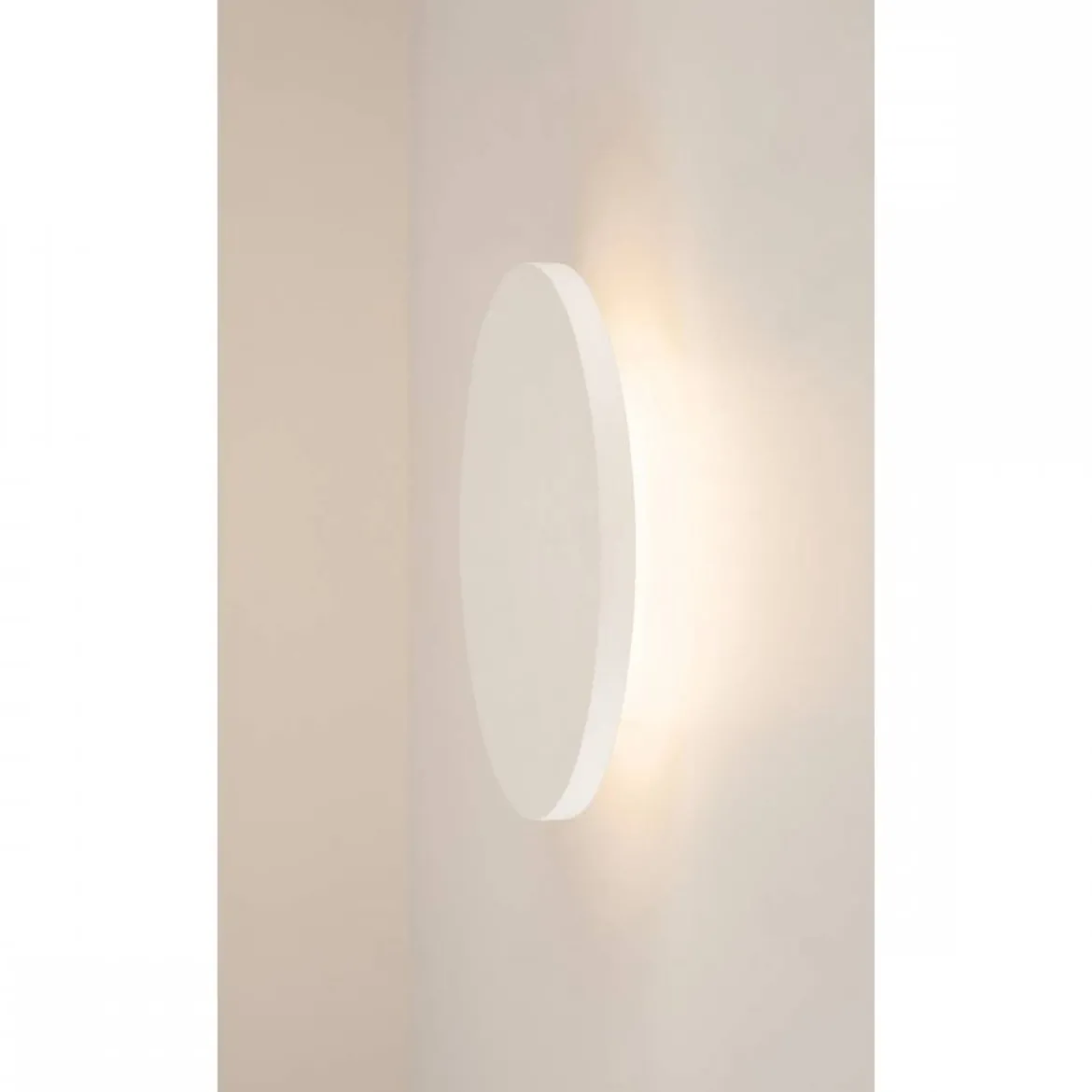 SLV No. 148091 PLASTRA Wandleuchte LED 3000K rund weißer Gips Ø 26cm