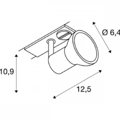 SLV No. 143450 PURIA Spot schwarz GU10 inklusive 1-Phasen-Adapter