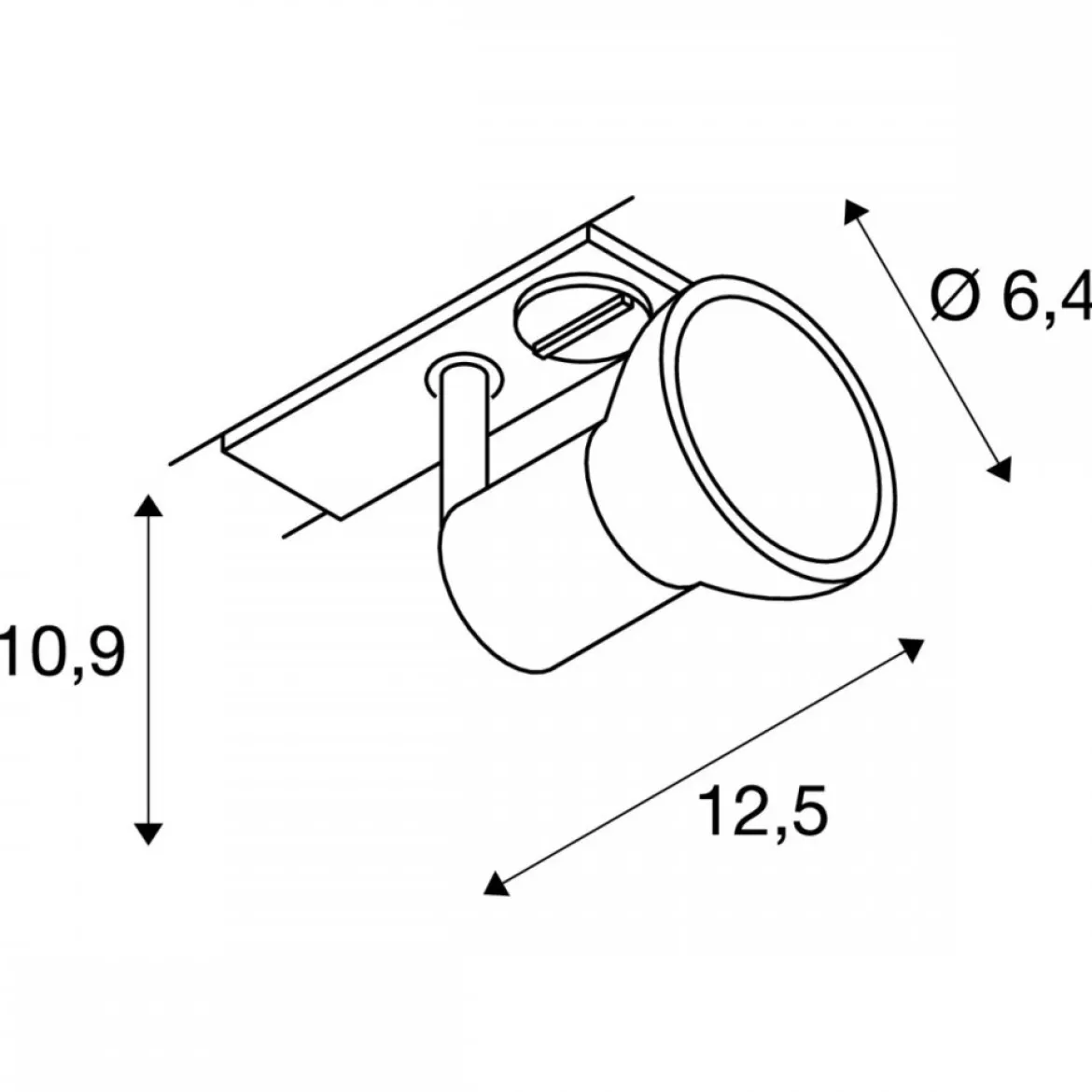 SLV No. 143450 PURIA Spot schwarz GU10 inklusive 1-Phasen-Adapter