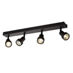 SLV No. 1002029 PURI CW Wand- und Deckenaufbauleuchte quad GU10 schwarz 4x50W
