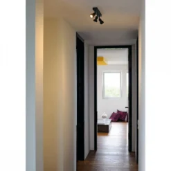 SLV No. 147380 PURI 3 Deckenleuchte schwarz 3xGU10 max. 3x50W mit Decoring