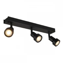 SLV No. 147380 PURI 3 Deckenleuchte schwarz 3xGU10 max. 3x50W mit Decoring