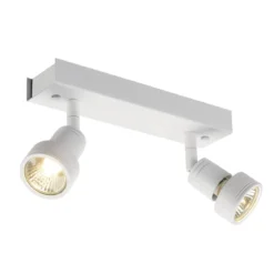 SLV No. 147371 PURI 2 Deckenleuchte weiss 2xGU10 max. 2x50W mit Decoring