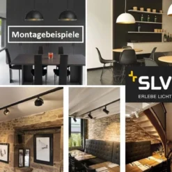 SLV No. 1001868 PURI TRACK SPOT QPAR51 schwarz 50W inkl. 1Phasen-Adapter