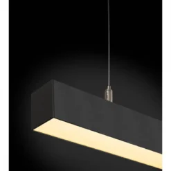 SLV No. 1001309 Q-LINE DALI SINGLE LED Pendelleuchte dimmbar 1500mm schwarz