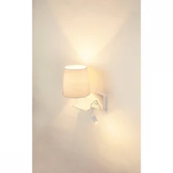 SLV No. 1003459 SOMNILA FLEX Indoor LED Wandaufbauleuchte 3000K weiß Version links inkl. USB