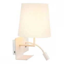 SLV No. 1003459 SOMNILA FLEX Indoor LED Wandaufbauleuchte 3000K weiß Version links inkl. USB