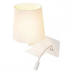 SLV No. 1003459 SOMNILA FLEX Indoor LED Wandaufbauleuchte 3000K weiß Version links inkl. USB
