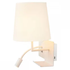 SLV No. 1003460 SOMNILA FLEX Indoor LED Wandaufbauleuchte 3000K weiß Version rechts inkl. USB