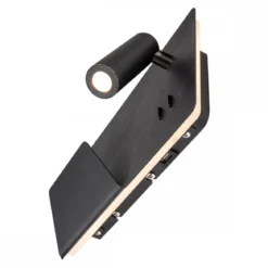 SLV No. 1003455 SOMNILA SPOT Indoor LED Wandaufbauleuchte 3000K schwarz Version links inkl. USB