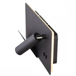 SLV No. 1003455 SOMNILA SPOT Indoor LED Wandaufbauleuchte 3000K schwarz Version links inkl. USB
