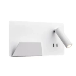 SLV No. 1003457 SOMNILA SPOT Indoor LED Wandaufbauleuchte 3000K weiß Version links inkl. USB