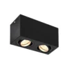 SLV No. 1002005 TRILEDO Double Indoor Deckenaufbauleuchte GU10 schwarz max 10W