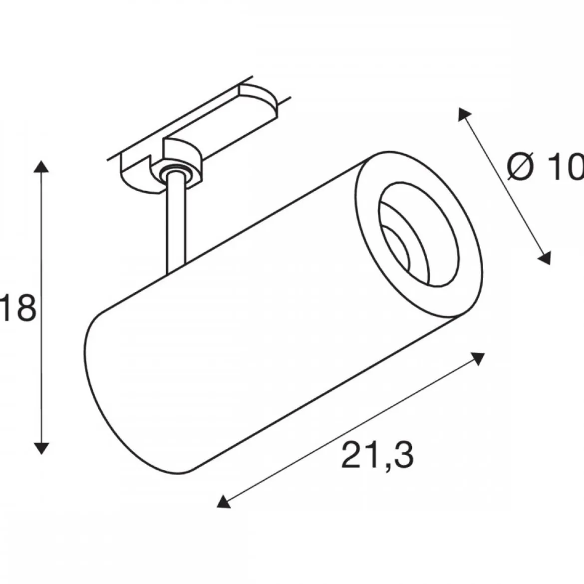 SLV 1004555 NUMINOS DALI L 3 Phasen System Leuchte schwarz 2700K 36°