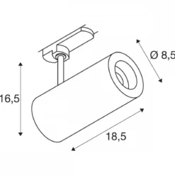 SLV 1004460 NUMINOS DALI M 3 Phasen System Leuchte schwarz 2700K 60°