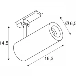 SLV 1004378 NUMINOS DALI S 3 Phasen System Leuchte schwarz 4000K 24°