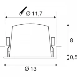SLV 1003932 NUMINOS DL L LED Deckeneinbauleuchte weiß weiß 2700K 55°