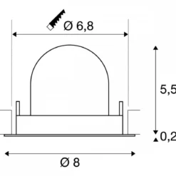 SLV 1010060 NUMINOS® GIMBLE XS Deckeneinbauleuchte 3000K 55° weiß